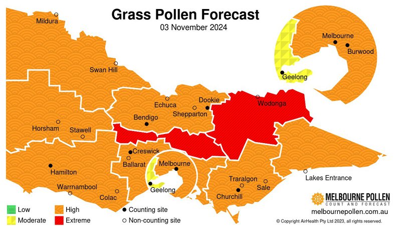 Melbourne Grass Pollen Forecast